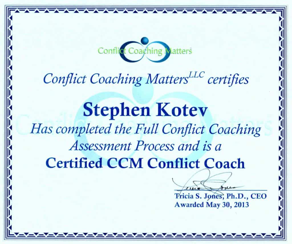 Conflict Coaching, one-on-one process, trained coach, government agencies, Fortune 500 companies, cultivate teamwork, relationships